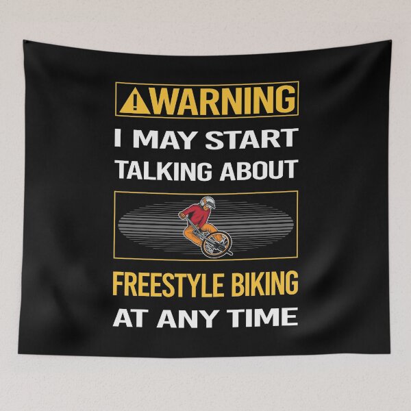 Item preview, Funny Warning Freestyle Biking designed and sold by ArydeaNoriega.