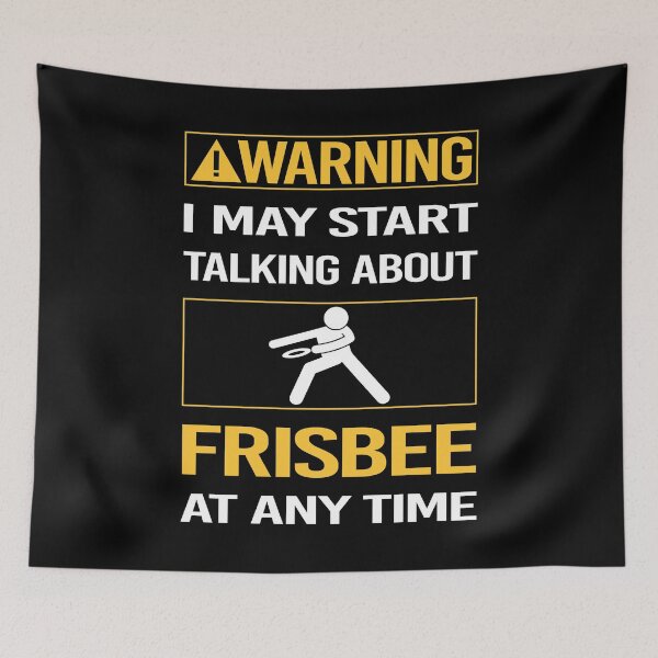 Item preview, Funny Warning Frisbee designed and sold by ArydeaNoriega.