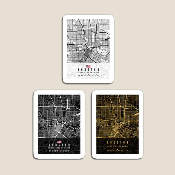 Item preview, HOUSTON MAP USA Sticker Pack designed and sold by hatimelhag.