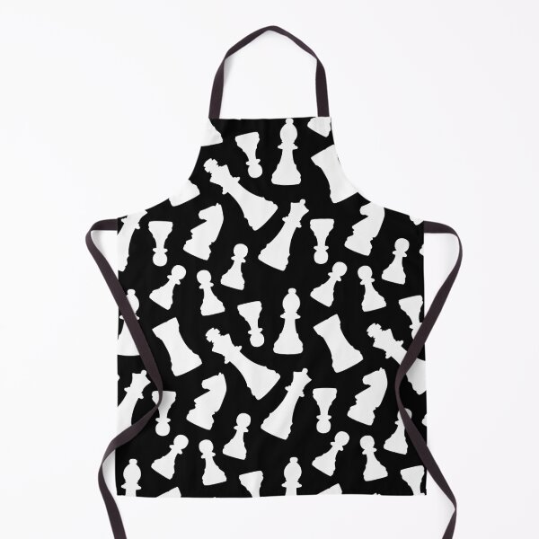 Item preview, White Chess Pieces Chaos on Black designed and sold by Shapes-Mania.