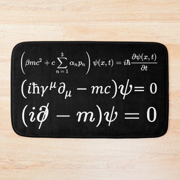 Item preview, Different writings of Dirac equation of relativistic quantum mechanics dark version designed and sold by NoetherSym.