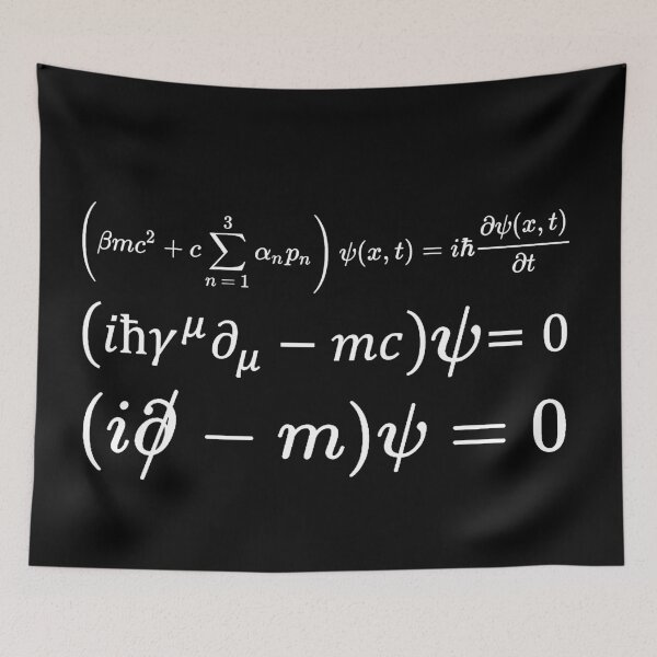 Item preview, Different writings of Dirac equation of relativistic quantum mechanics dark version designed and sold by NoetherSym.