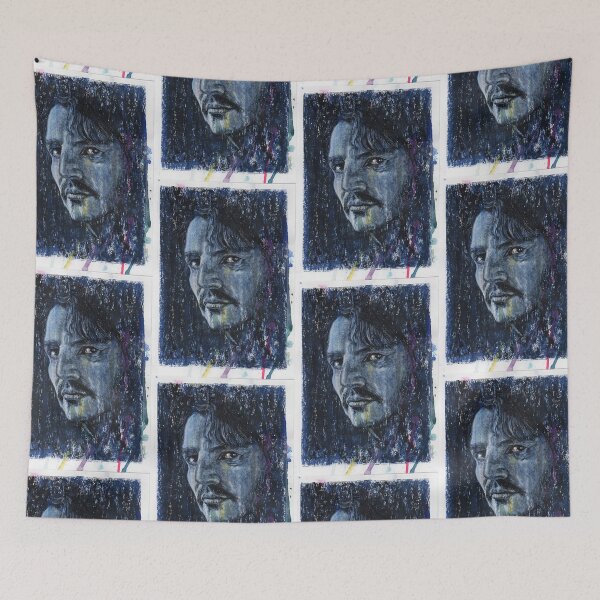 Item preview, Pedro Pascal - Hand Drawn Oil and Ink Portrait designed and sold by HRHildebrand.