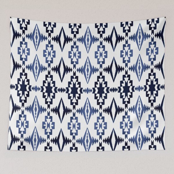 Item preview, Navy / Blue / White Gradient Native Print designed and sold by JMWCD.