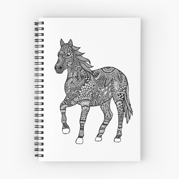 Item preview, Horse zentangle pattern  designed and sold by blackblizzard.