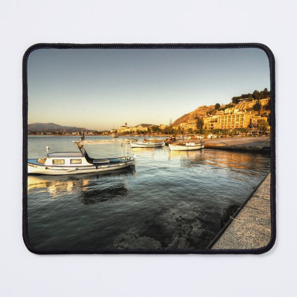 Item preview, Nafplion Harbour at dusk designed and sold by hawkie.