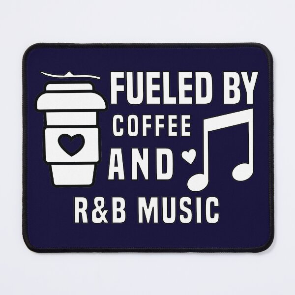 Item preview, fueled by coffee and R&B music designed and sold by Shorim.