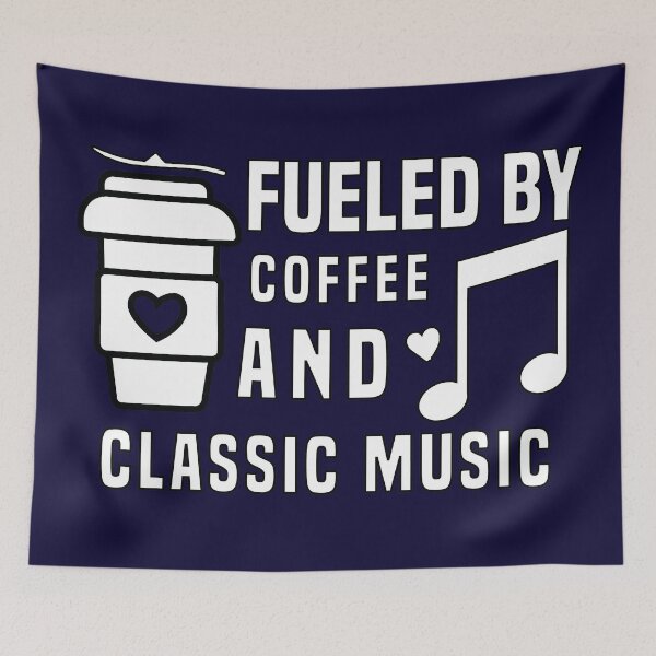Item preview, fueled by coffee and classic music designed and sold by Shorim.