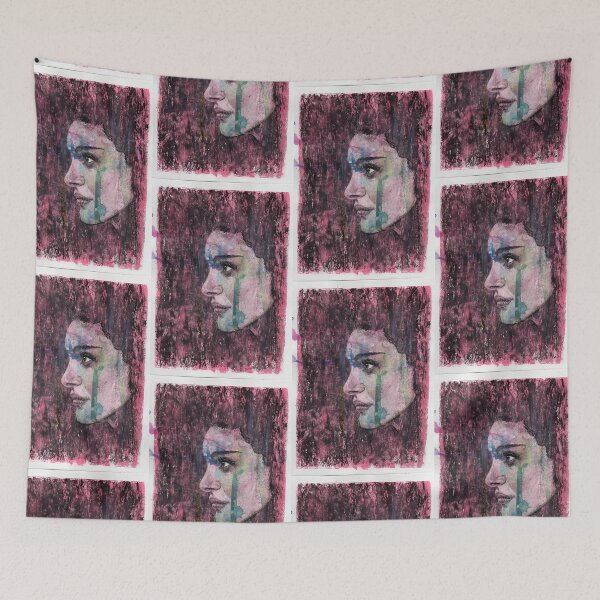 Item preview, Natalie Portman - Hand Drawn Oil and Ink Portrait designed and sold by HRHildebrand.