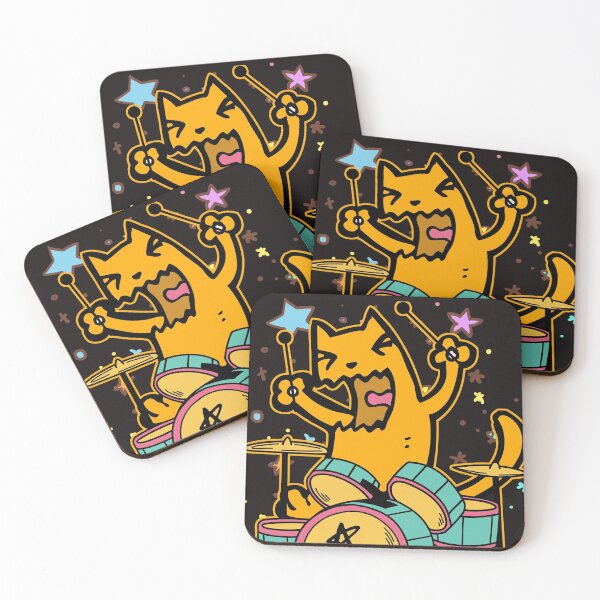 Item preview, Funny Crazy Cat Kitten Kitty Drummer Playing Drums  designed and sold by MyFavorTee.
