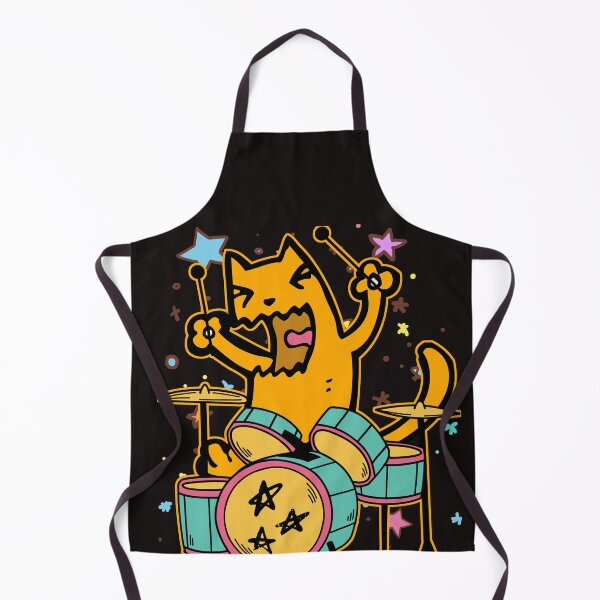 Item preview, Funny Crazy Cat Kitten Kitty Drummer Playing Drums designed and sold by MyFavorTee.