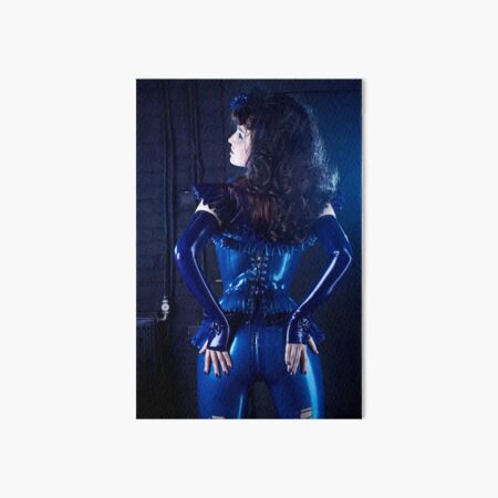“Blue latex corset 02” Art Board Print by Guldor | Redbubble