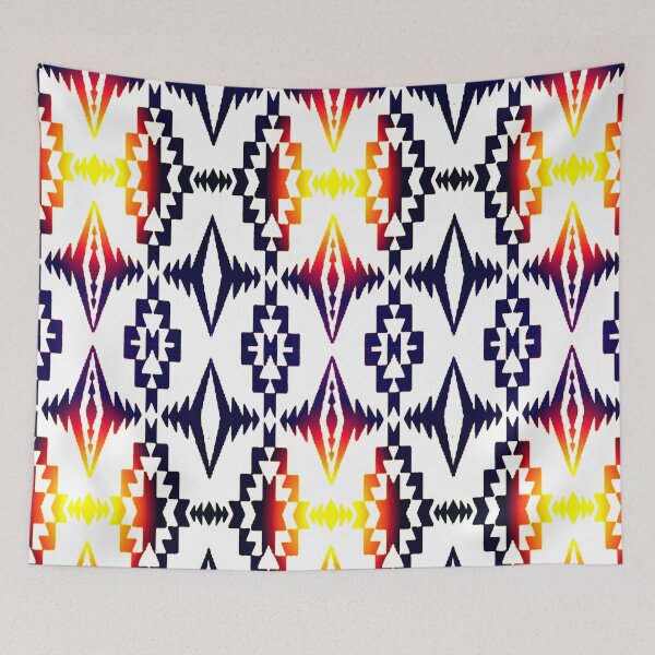 Item preview, White / Red / Yellow Gradient Native Print designed and sold by JMWCD.