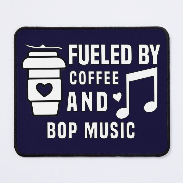 Item preview, fueled by coffee and bop music designed and sold by Shorim.