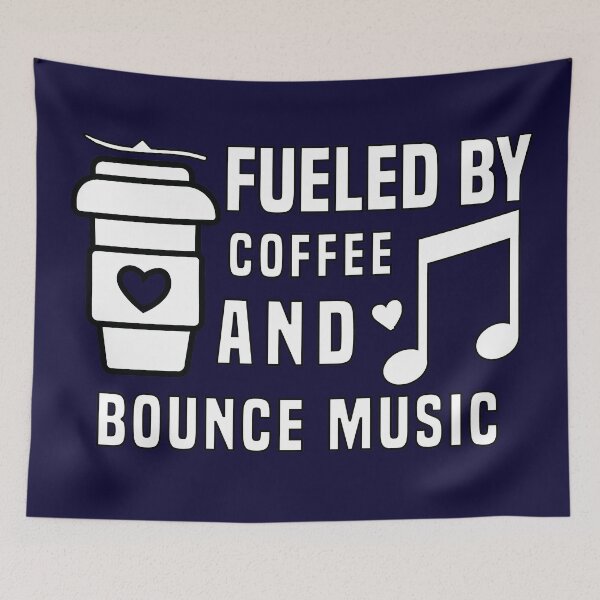 Item preview, fueled by coffee and bounce music designed and sold by Shorim.