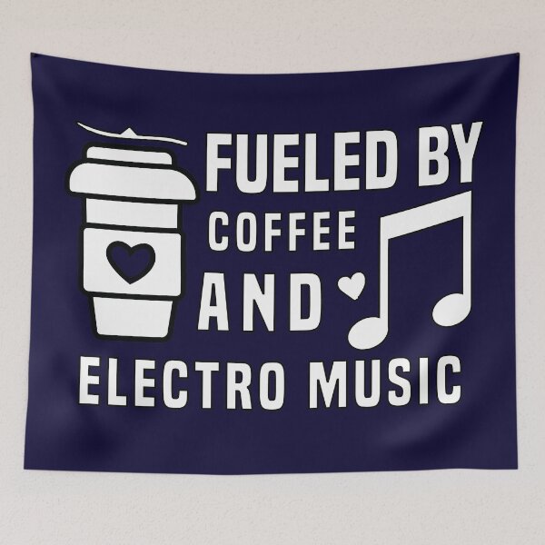 Item preview, fueled by coffee and electro music designed and sold by Shorim.
