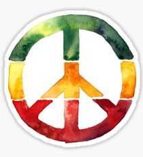 Friedenszeichen Rasta Reggae kein Kriegsentwurf Rastafari Geschenk Sticker