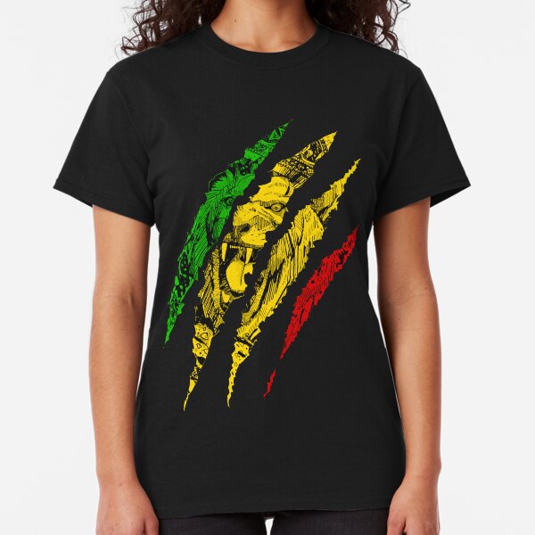 Warrior Lion of Judah King Rasta Reggae Jamaica Roots Classic T-Shirt
