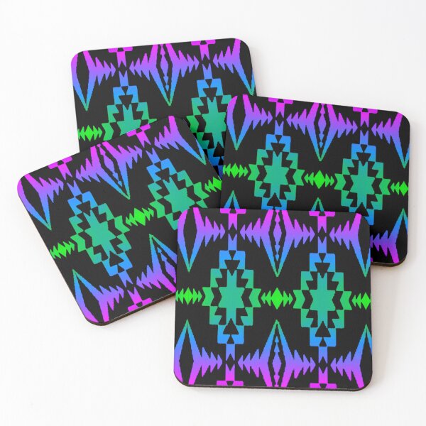 Item preview, Black / Green / Purple Gradient Native Print designed and sold by JMWCD.