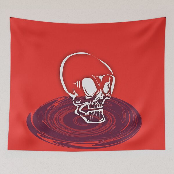 Item preview, red skull designed and sold by Skartisal.