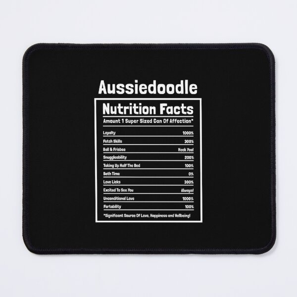 Item preview, Aussiedoodle Nutrition Facts Funny Dog Gift designed and sold by Guarddogdrive.