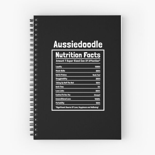 Item preview, Aussiedoodle Nutrition Facts Funny Dog Gift designed and sold by Guarddogdrive.