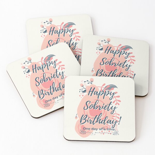 Item preview, Sobriety Birthday Floral - One day at a time. designed and sold by superbling.