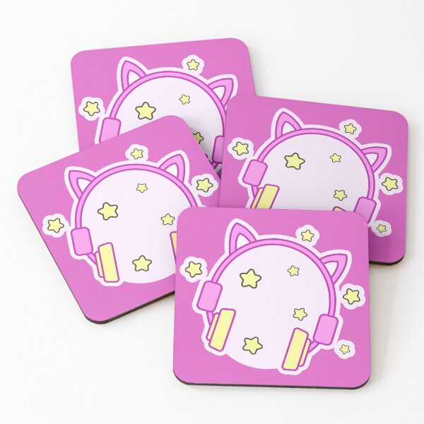Item preview, Cute Cat Kawaii Headphones designed and sold by BrightLightArts.