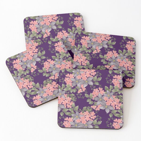 Item preview, Pink And Purple Spring Bouquet (Plum) designed and sold by HildegunStudio.