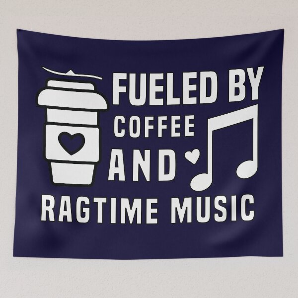 Item preview, fueled by coffee and ragtime music designed and sold by Shorim.