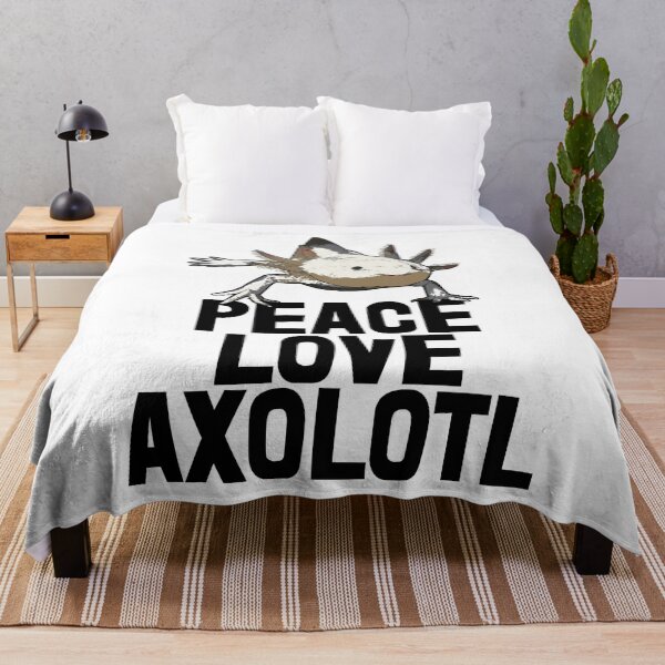 Item preview, Peace Love Axolotl designed and sold by Bendthetrend.