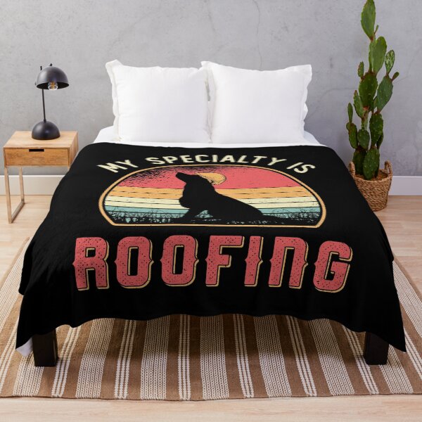 Item preview, Roofer My Specialty Is Roofing Dog Retro Roof designed and sold by tshirtconcepts.