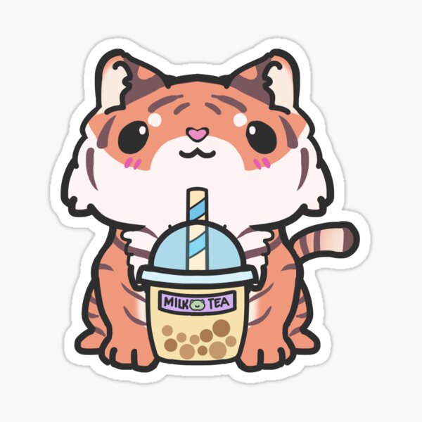 cute-tiger-milk-tea-kawaii-sticker-for-sale-by-patrick10reyes-redbubble