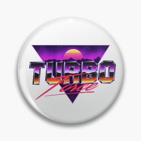 Item preview, Colorful retro design with 80s style Turbo Force logo designed and sold by 486DesignCo.