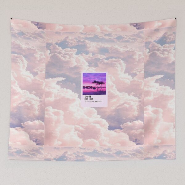 Item preview, aesthetic Pink Wallpaper Lo-fi retro anime  designed and sold by Design Repo.