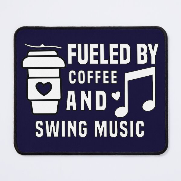 Item preview, fueled by coffee and swing music designed and sold by ONMON.