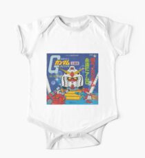 Mobile Suit Gundam Record Sleeve Front Cover Short Sleeve Baby One-Piece