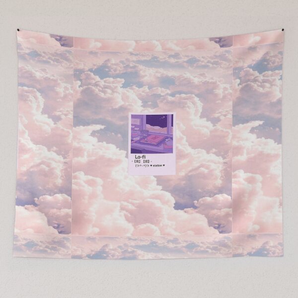 Item preview, aesthetic Pink Wallpaper Lo-fi retro anime  designed and sold by Design Repo.