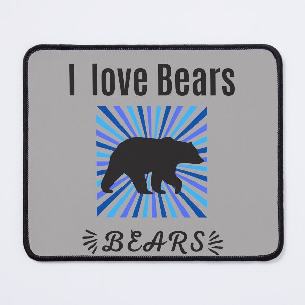 Item preview, I love bears bears - Bear with Blue sun rays designed and sold by BronikowskiART.