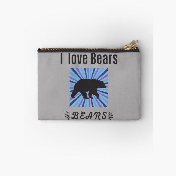 Item preview, I love bears bears - Bear with Blue sun rays designed and sold by BronikowskiART.