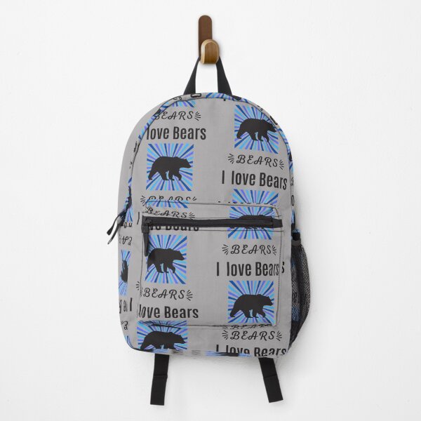 Item preview, I love bears bears - Bear with Blue sun rays designed and sold by BronikowskiART.