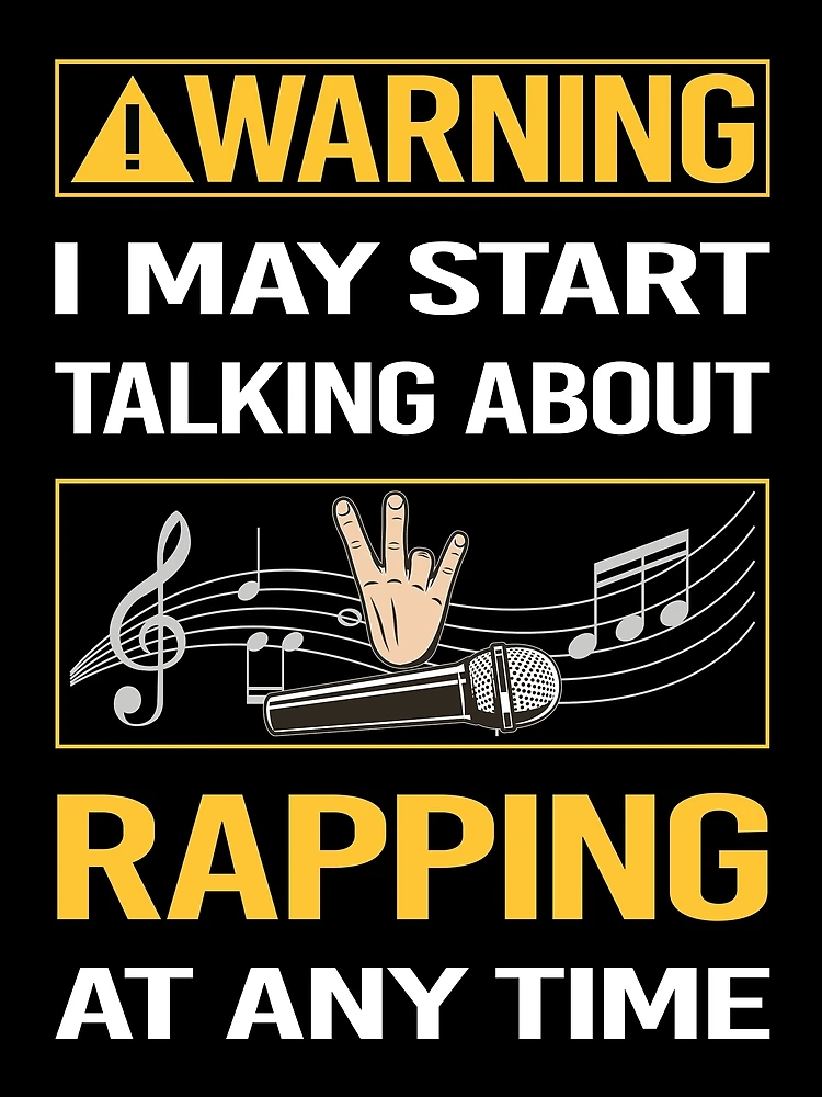 Thumbnail 3 of 3, Scarf, Funny Warning Rapping Rap Rapper designed and sold by FulviaContreras.