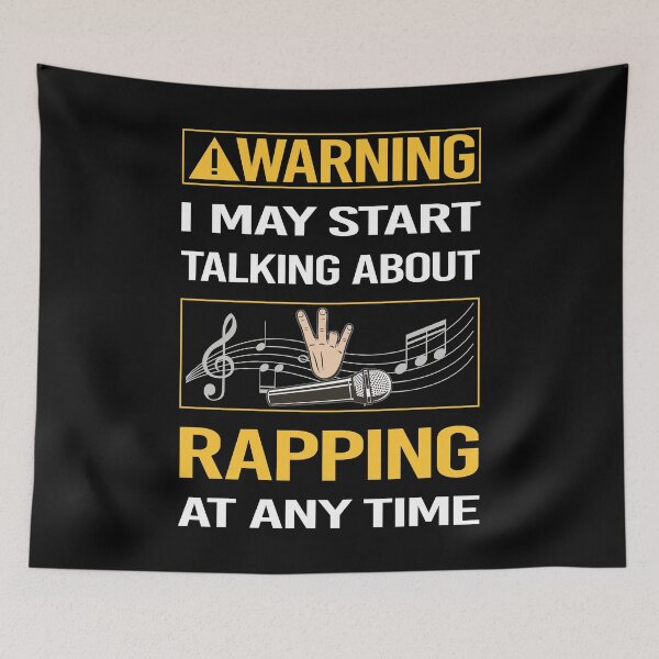 Item preview, Funny Warning Rapping Rap Rapper designed and sold by FulviaContreras.