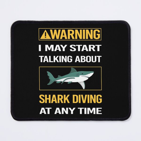 Item preview, Funny Warning Shark Diving Diver designed and sold by FulviaContreras.