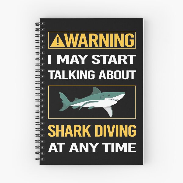 Item preview, Funny Warning Shark Diving Diver designed and sold by FulviaContreras.
