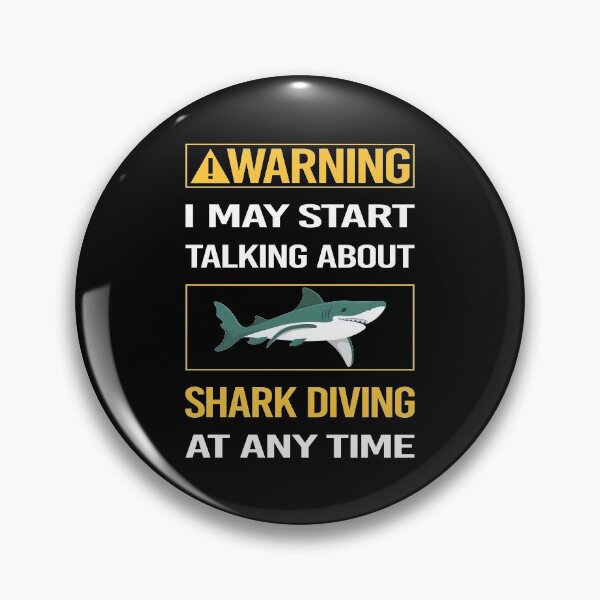 Item preview, Funny Warning Shark Diving Diver designed and sold by FulviaContreras.