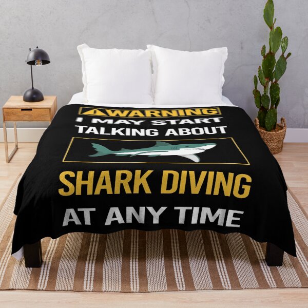 Item preview, Funny Warning Shark Diving Diver designed and sold by FulviaContreras.