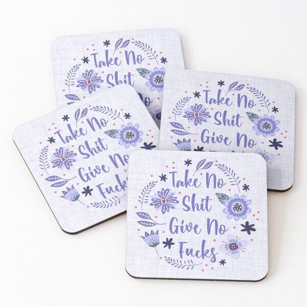 Item preview, Take No Shit and Give No Fucks designed and sold by KrisInStitches.