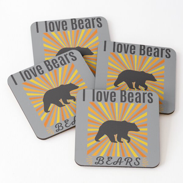 Item preview, I love bears- cute bear with sun rays designed and sold by BronikowskiART.