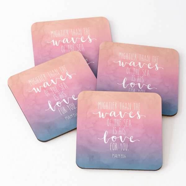 Item preview, Psalm 93:4, Mightier Than The Waves Of The Sea, Bible Verse, Watercolor Scripture Art designed and sold by aenaonartwork.